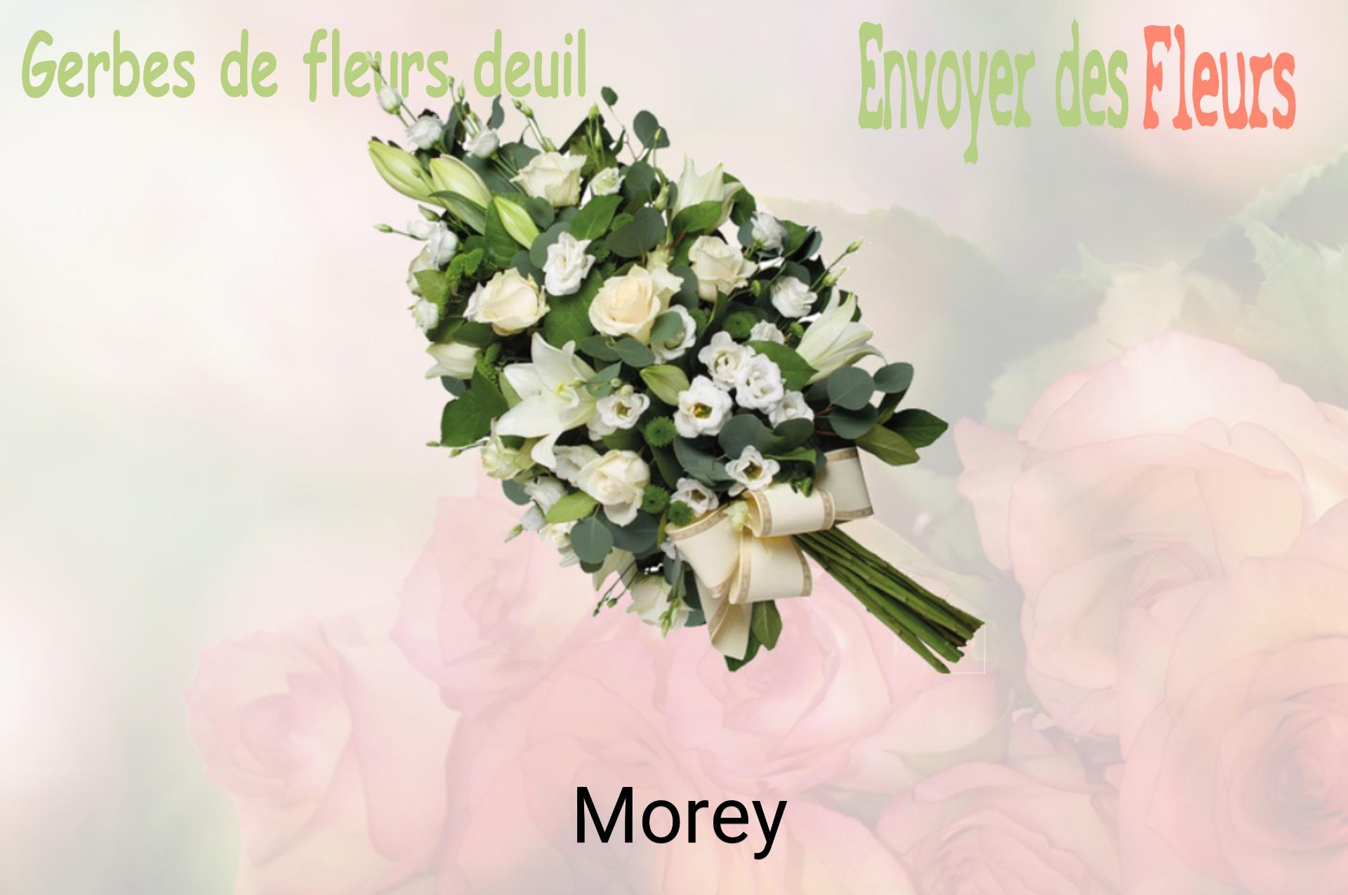 Gerbe de fleurs de deuil livrée à Morey